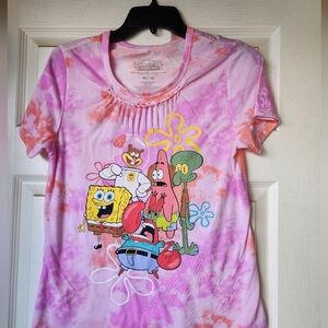 SpongeBob SquarePants  Tie-Dye T-Shirt - Pink